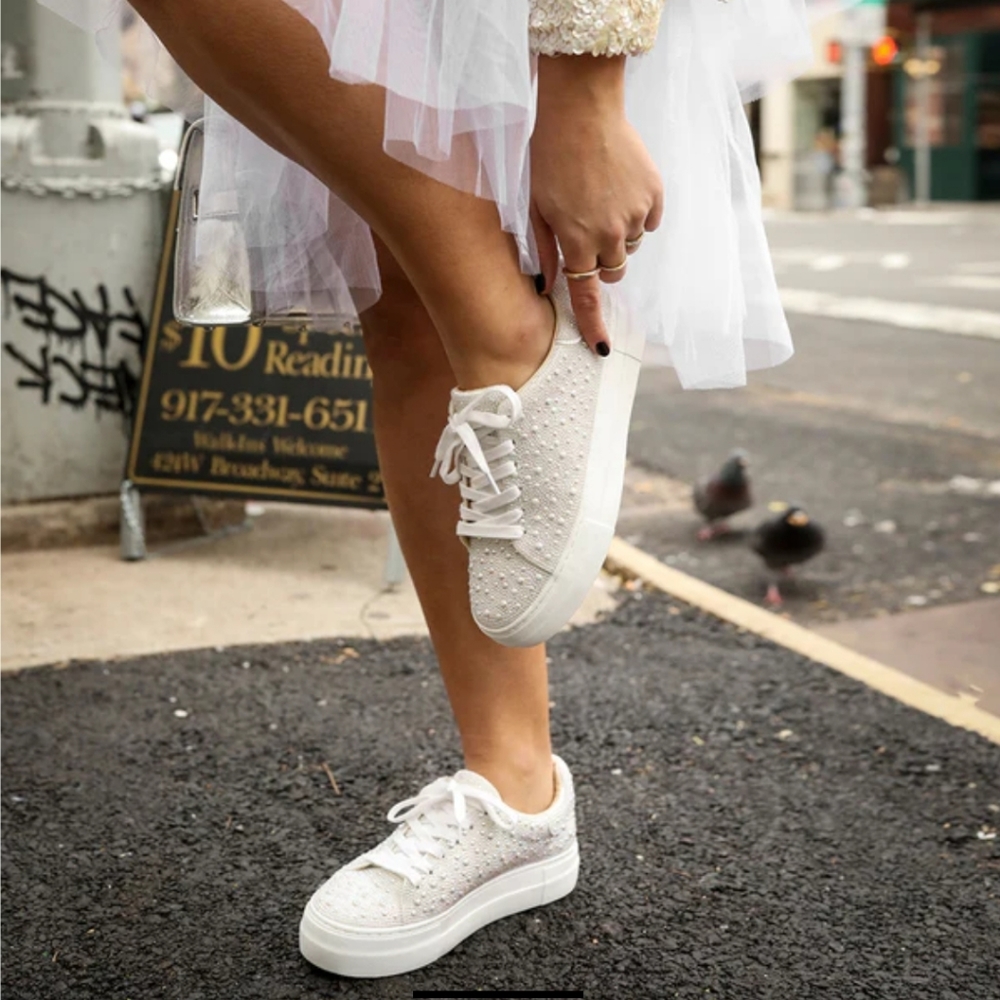 Betsey Johnson SB-Sidny Pearl Platform Sneakers